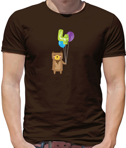 4th Birthday Bear T Shirt