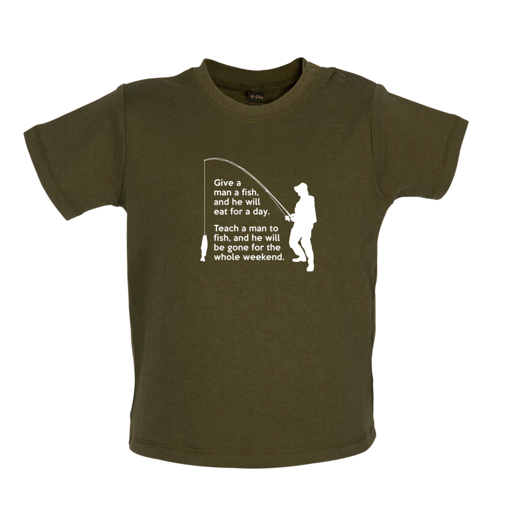 Fishing - He'll Be Gone For The Weekend Baby T Shirt