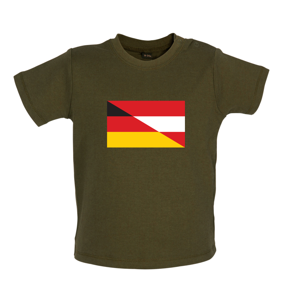 Half German Half Austrian Flag Baby T Shirt