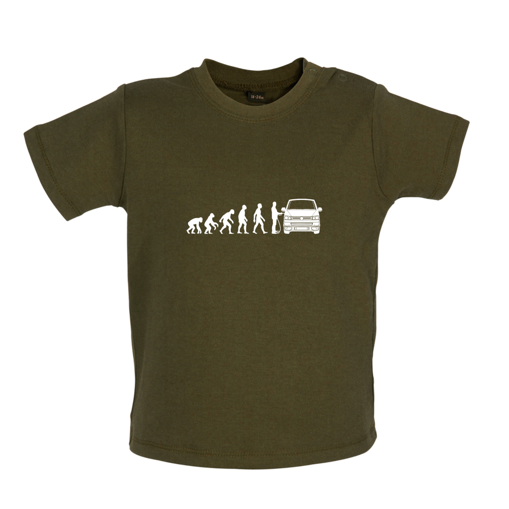 Evolution Of Man T5 Campervan Baby T Shirt