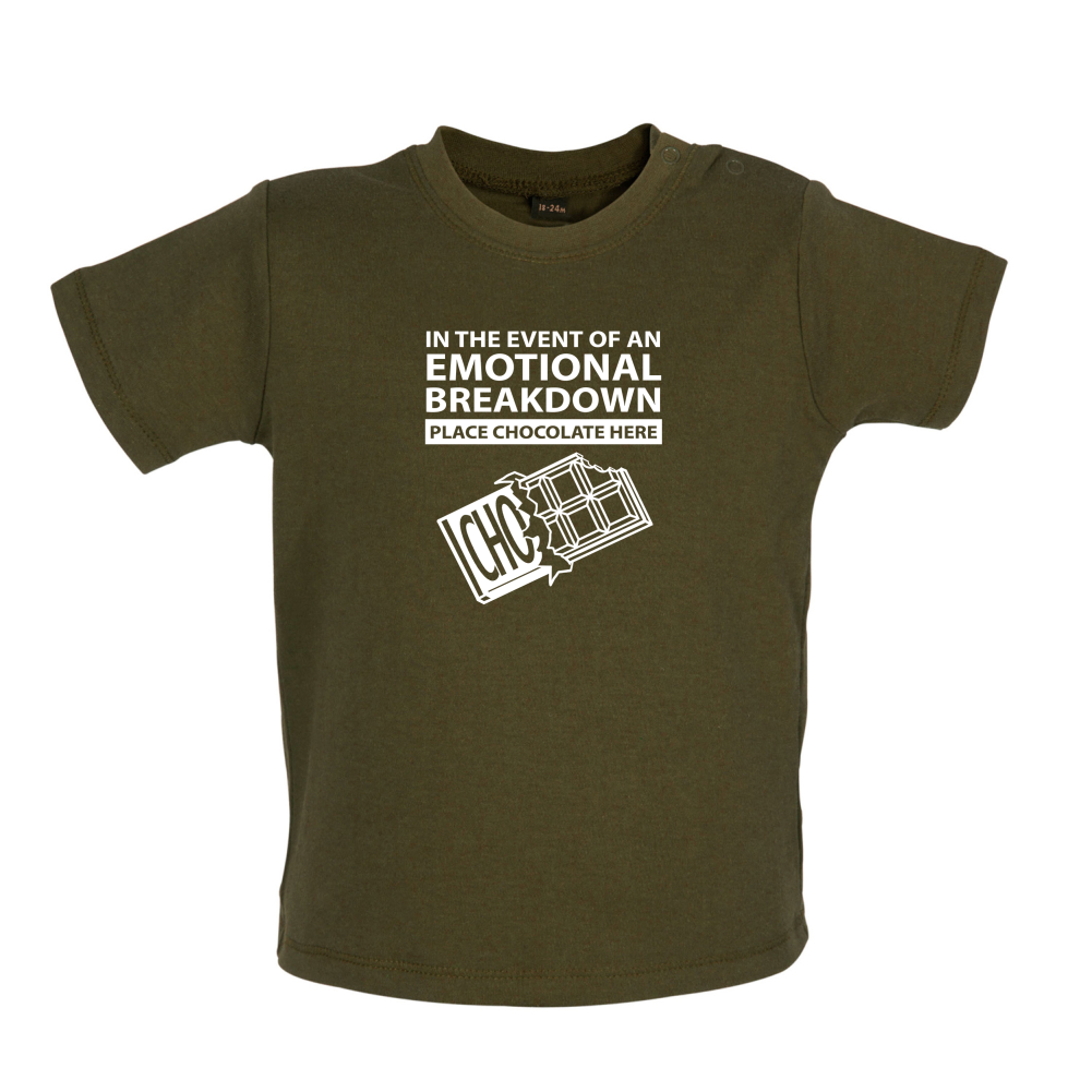 Emotional Breadown Place Chocolate Here Baby T Shirt