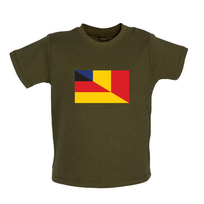 Half German Half Romanian Flag Baby T Shirt