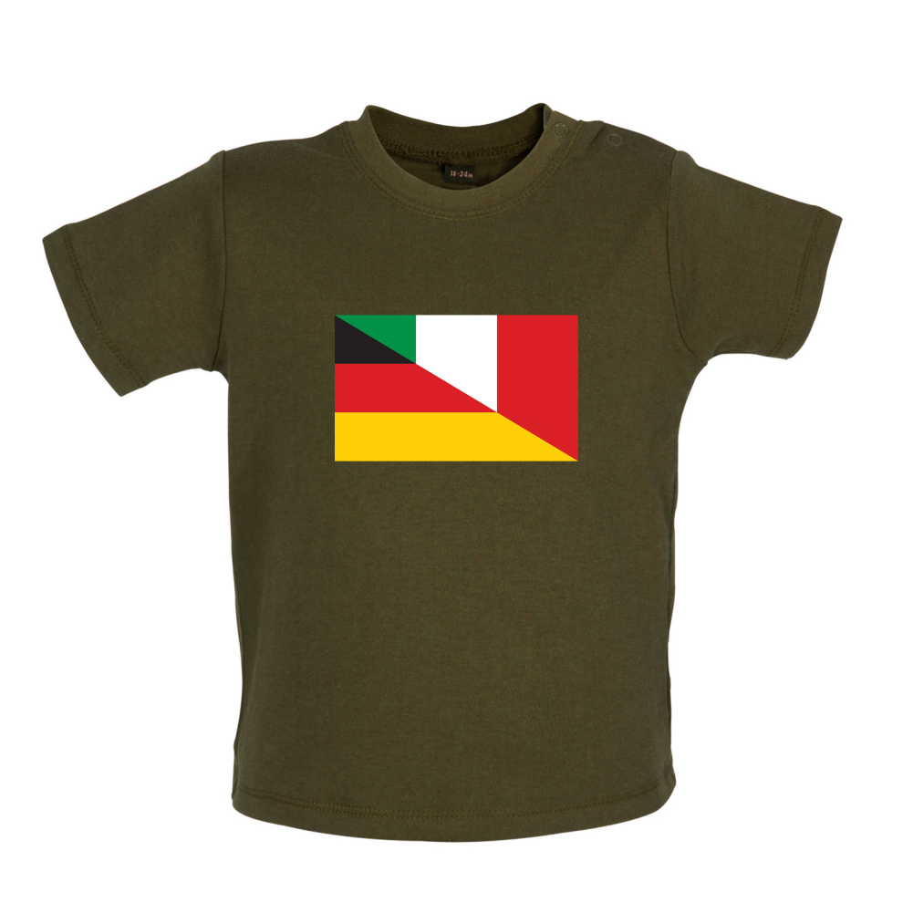 Half German Half Italian Flag Baby T Shirt
