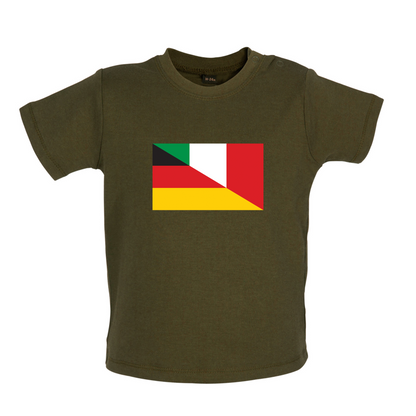 Half German Half Italian Flag Baby T Shirt