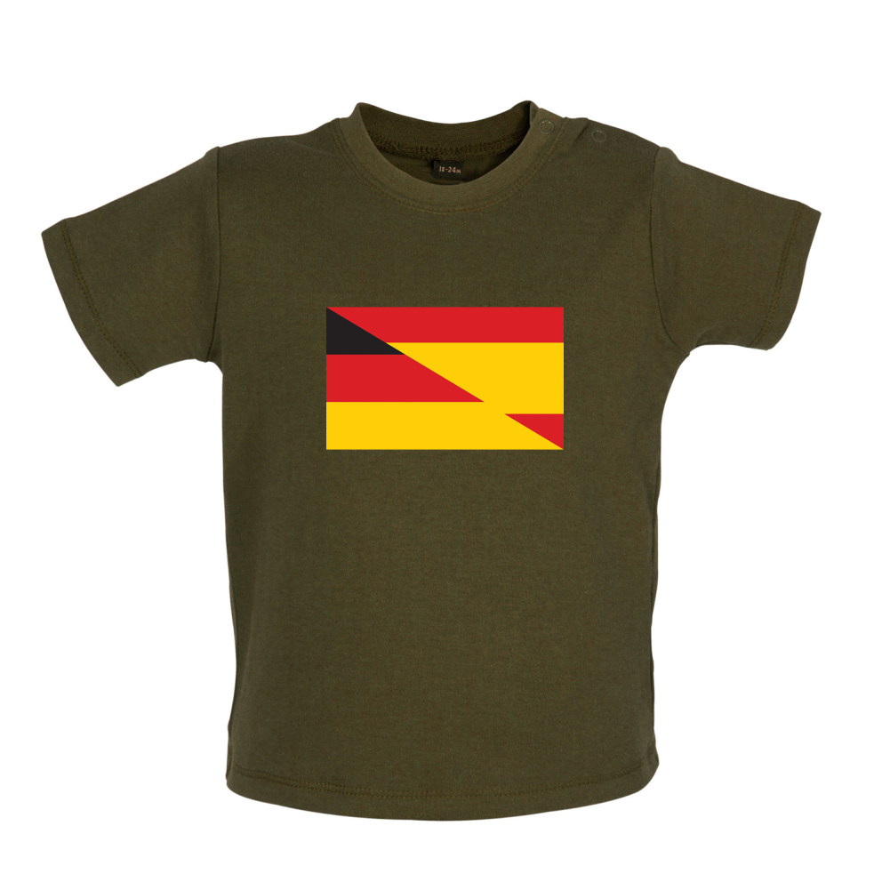 Half German Half Spanish Flag Baby T Shirt