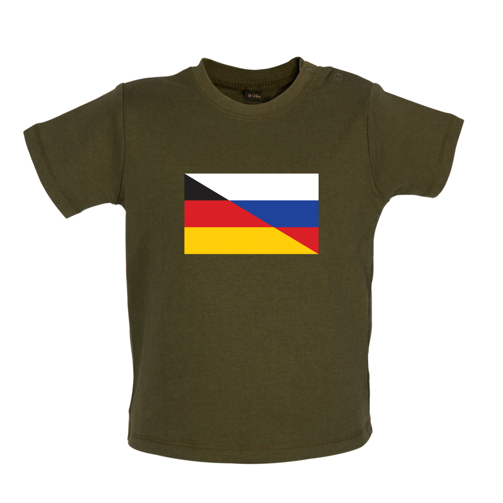 Half German Half Russian Flag Baby T Shirt