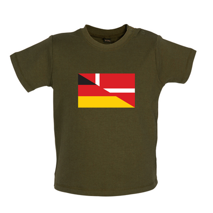 Half German Half Danish Flag Baby T Shirt