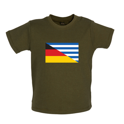 Half German Half Greek Flag Baby T Shirt