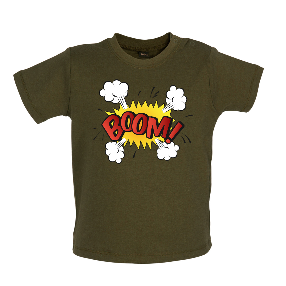 BOOM! Word Art Baby T Shirt