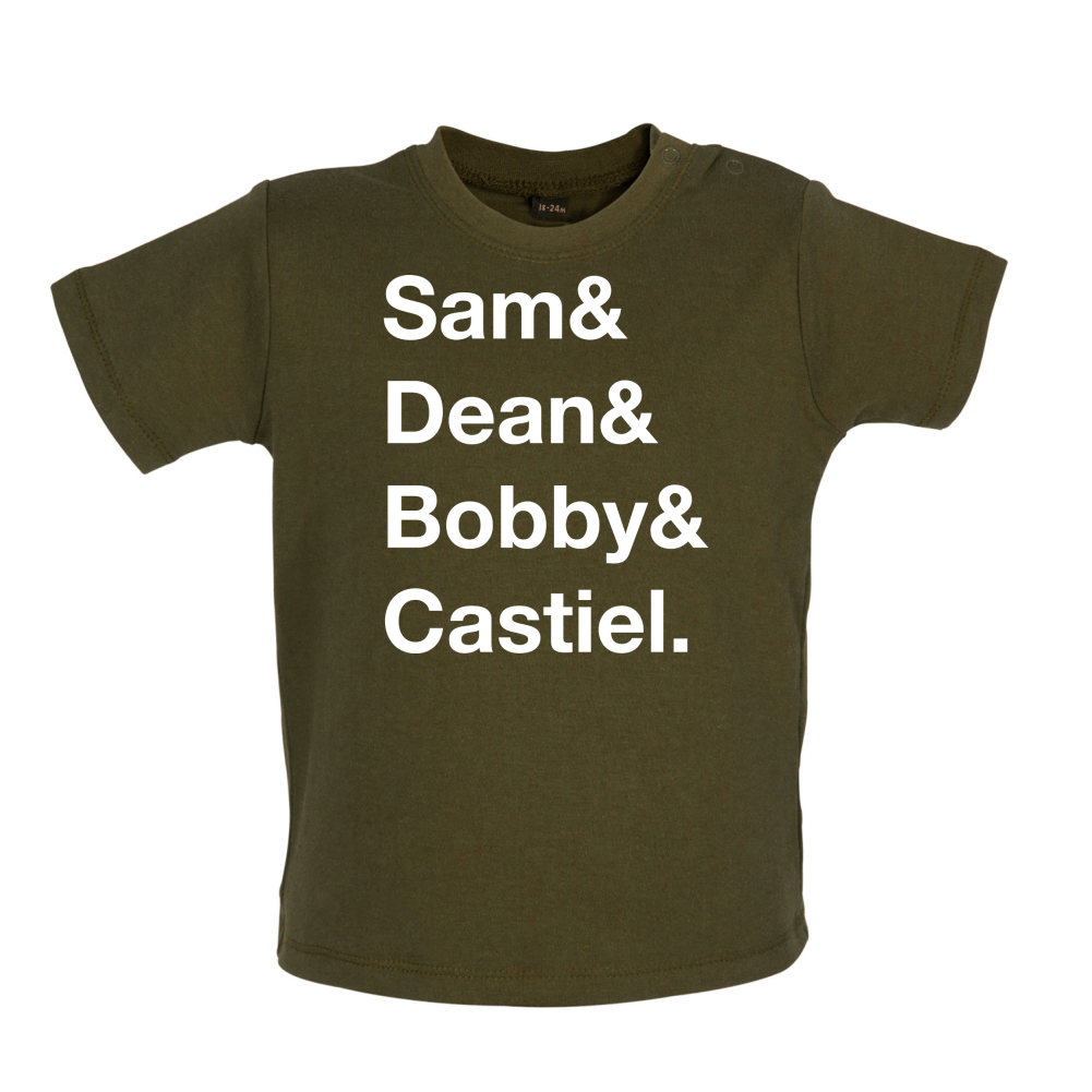 Sam & Dean & Bobby & Castiel Baby T Shirt