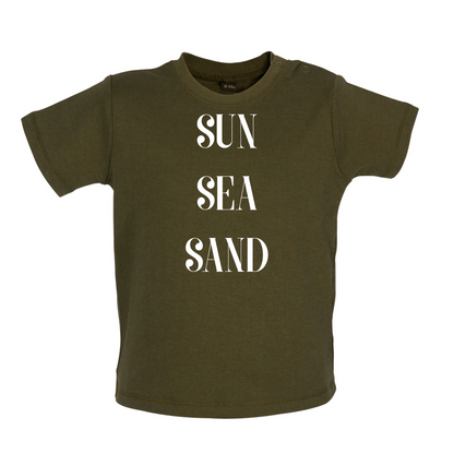 Sun Sea Sand Baby T Shirt