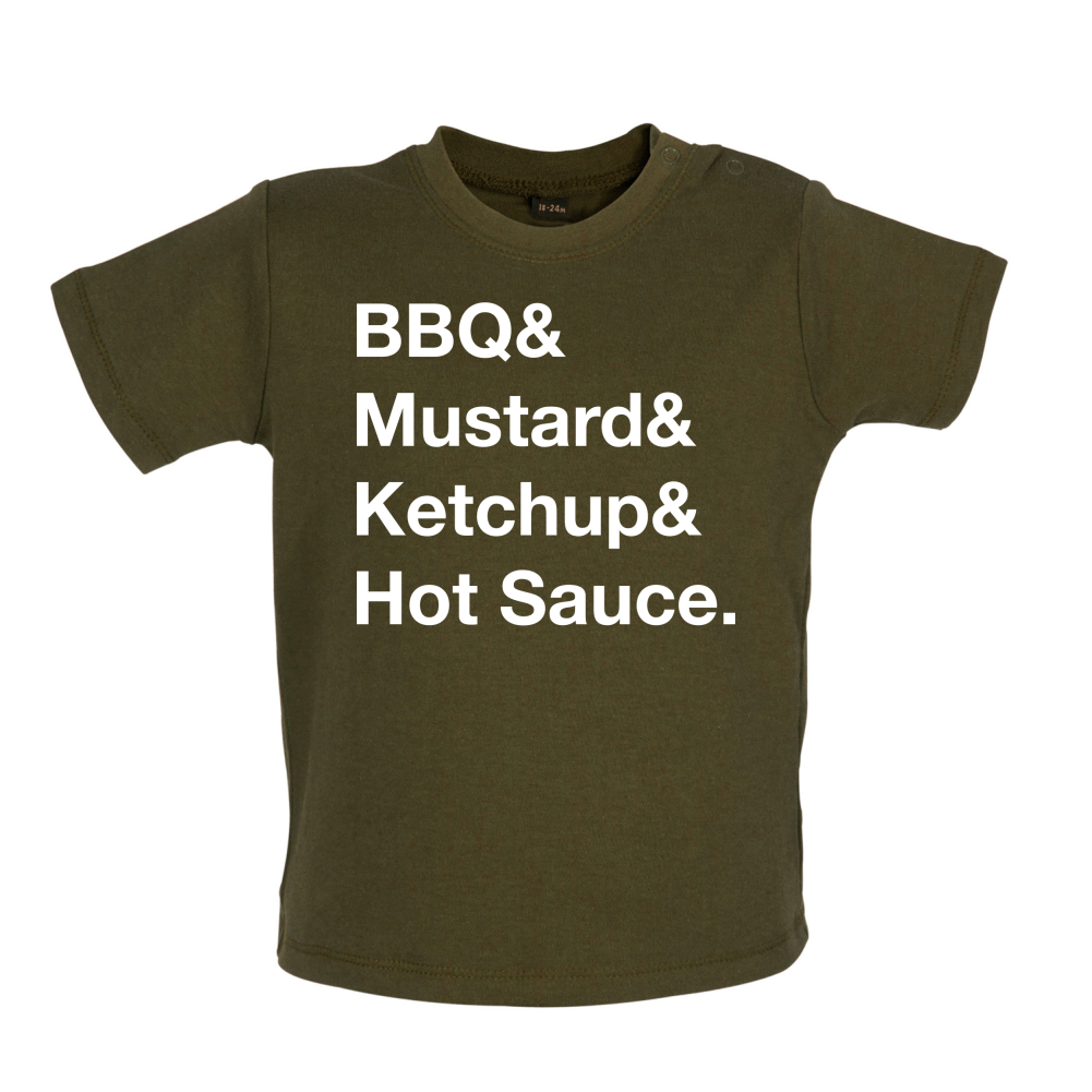 BBQ & Mustart & Ketchup Baby T Shirt