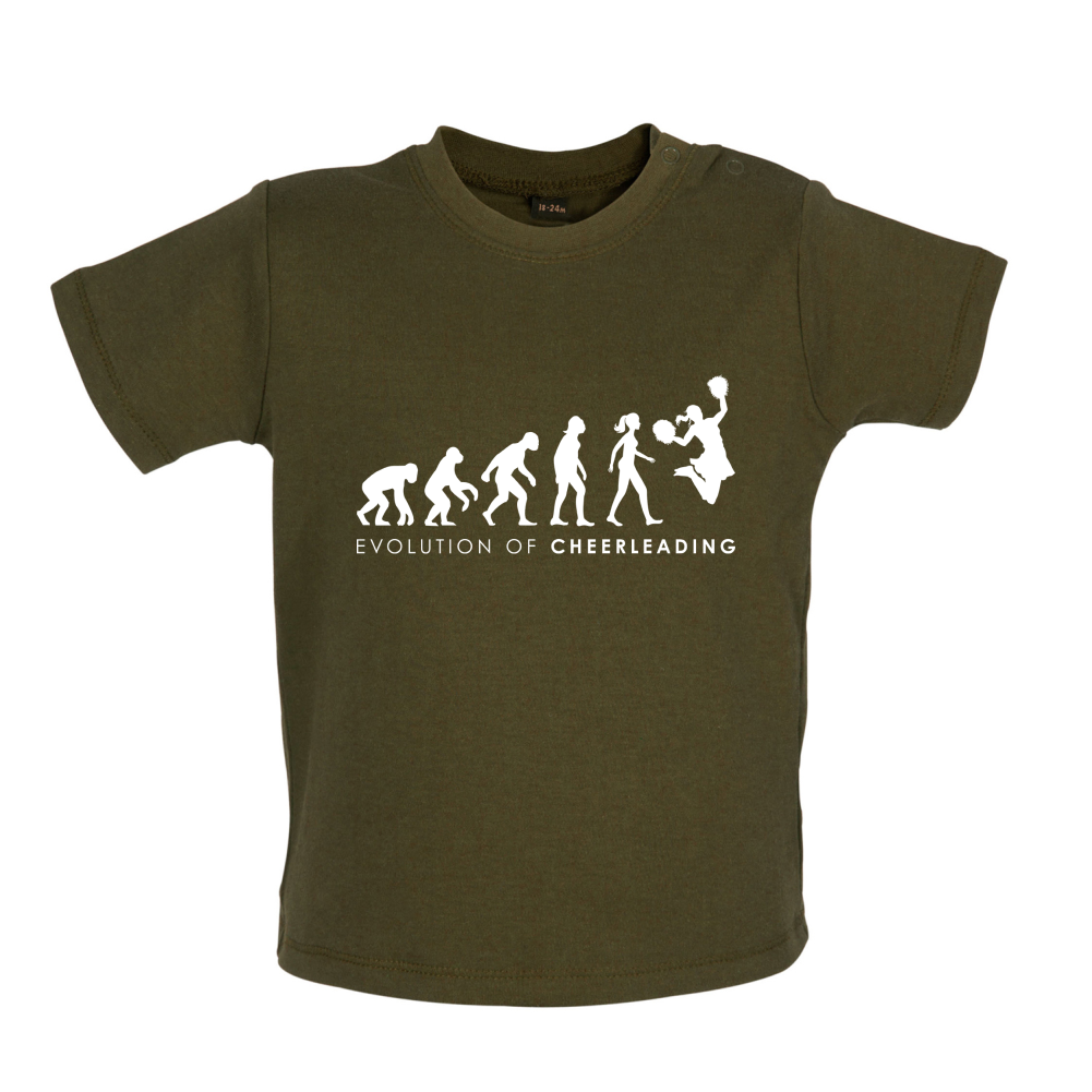 Evolution Of Woman Cheerleading Baby T Shirt