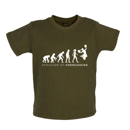 Evolution Of Woman Cheerleading Baby T Shirt