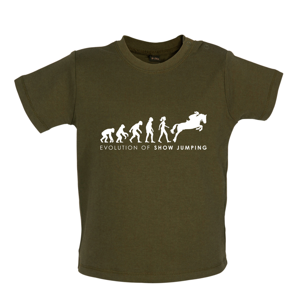 Evolution Of Woman Show Jumping Baby T Shirt