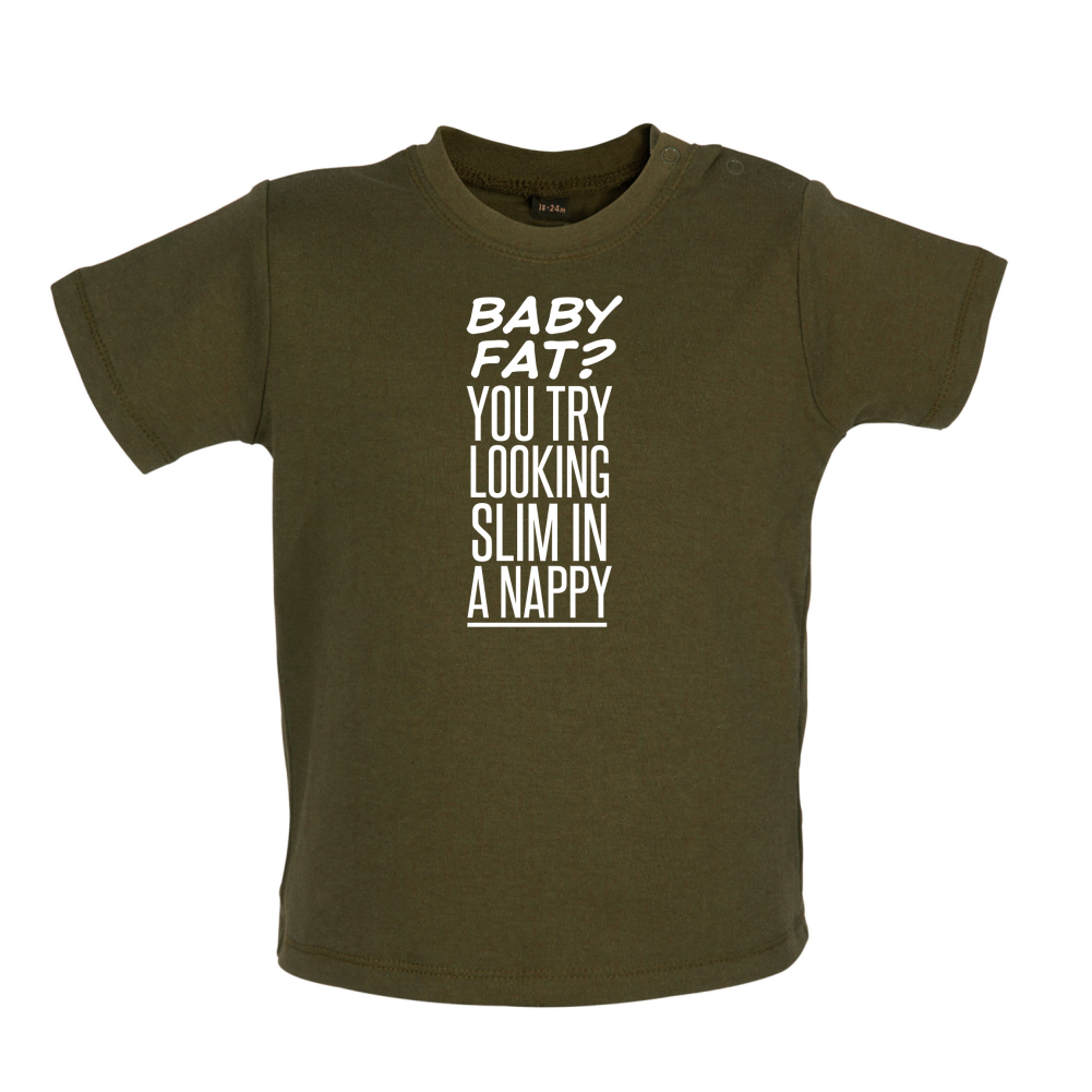 Baby Fat In Nappy  Baby T Shirt