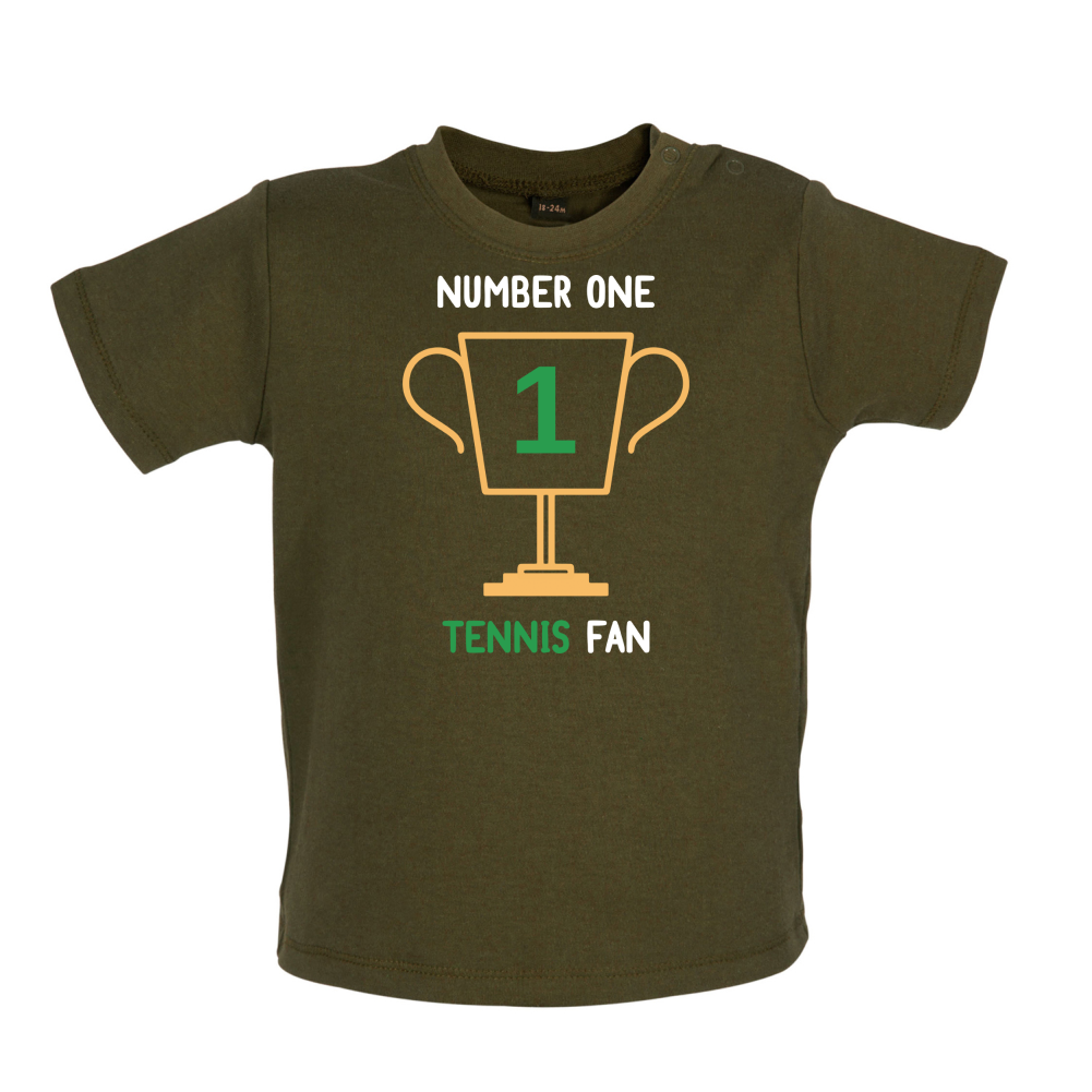 Number 1 Tennis Fan Baby T Shirt