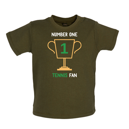 Number 1 Tennis Fan Baby T Shirt