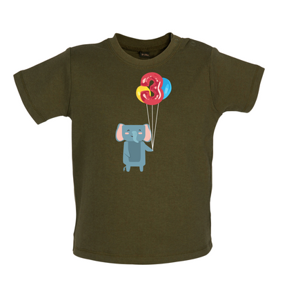 3rd Birthday Elephant Baby T Shirt