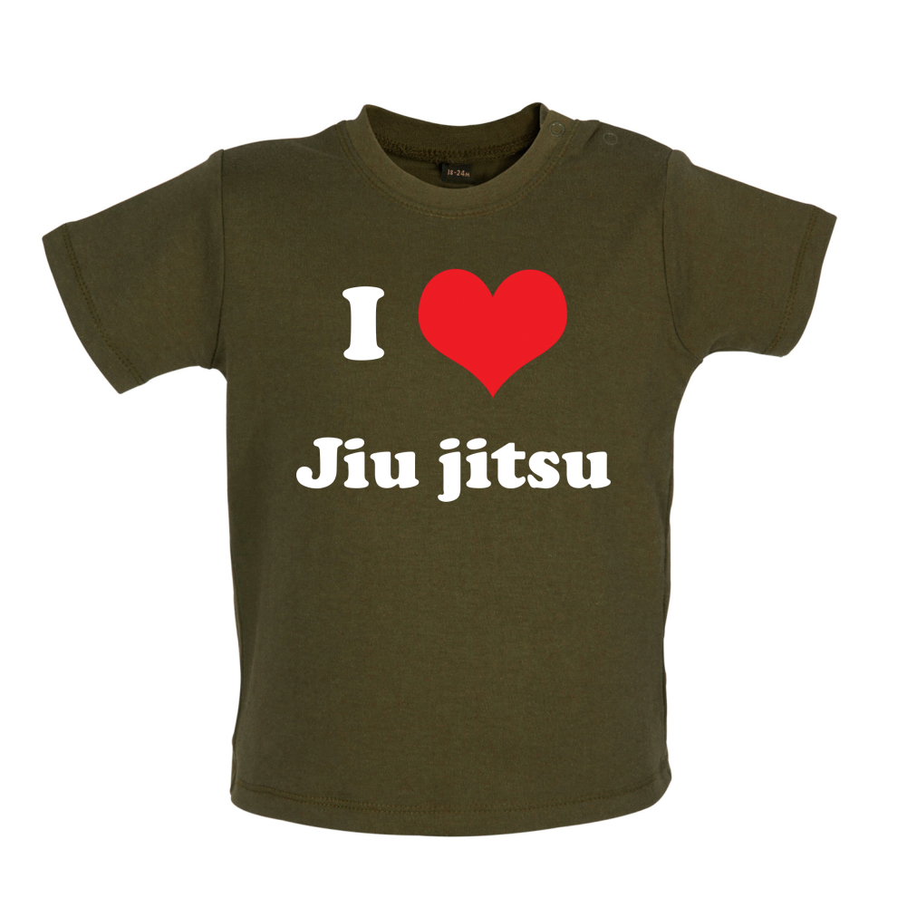 I Love Jiu Jitsu Baby T Shirt