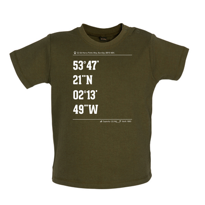 Stadium Coordinates Clarets Baby T Shirt