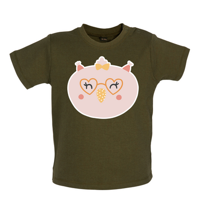 Smiley Face Chick Baby T Shirt