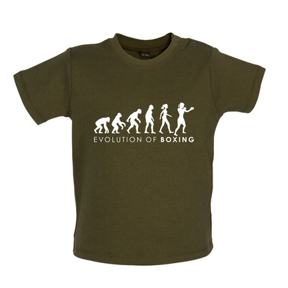 Evolution Of Woman Boxing Baby T Shirt
