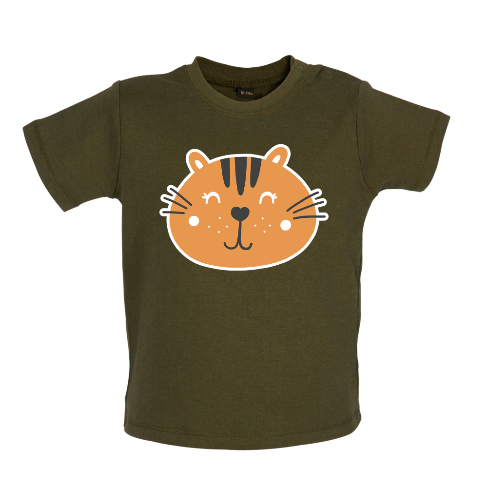 Smiley Face Tiger Baby T Shirt