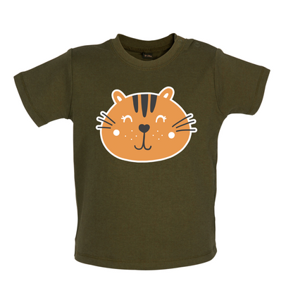 Smiley Face Tiger Baby T Shirt