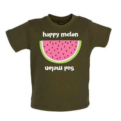 Happy Melon Sad Melon Baby T Shirt