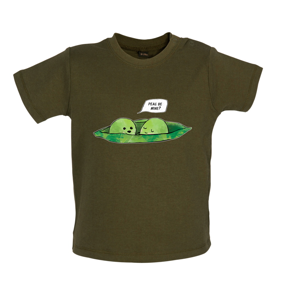 Peas Be Mine Baby T Shirt