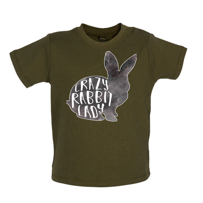 Crazy Rabbit Lady Baby T Shirt