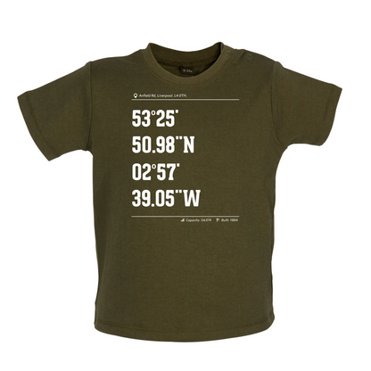 Stadium Coordinates Liverpool Baby T Shirt