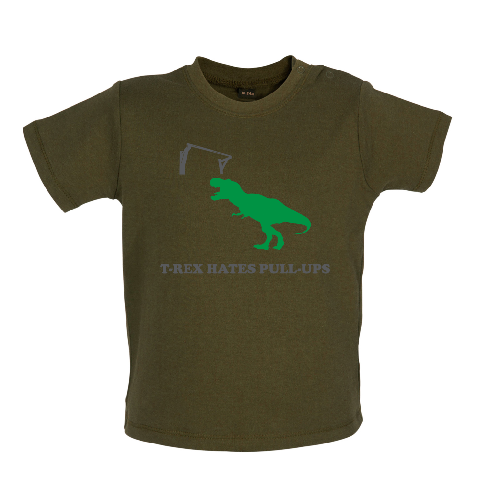 T-Rex Hates Pull-Ups Baby T Shirt