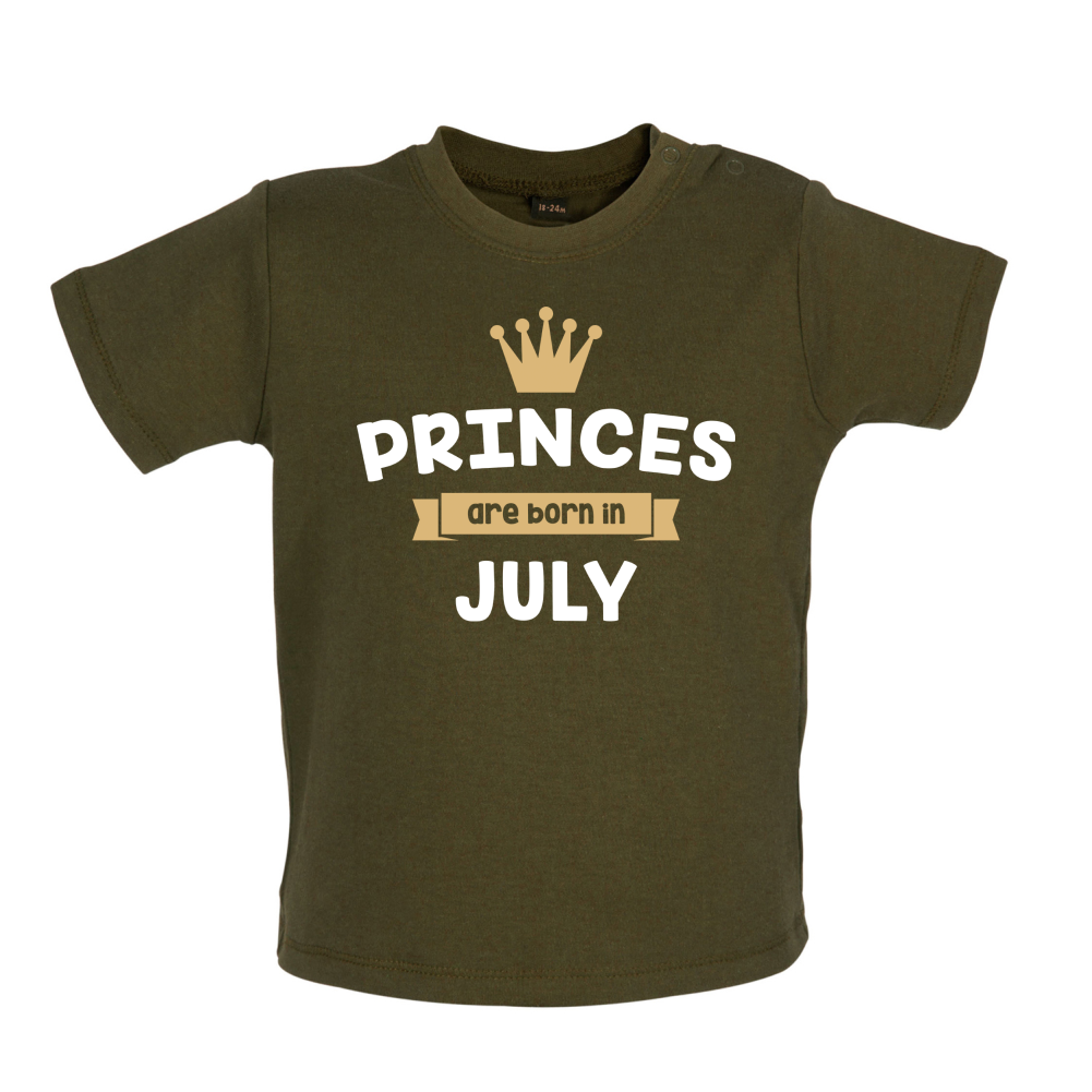 Princes Are Born In July Baby T Shirt