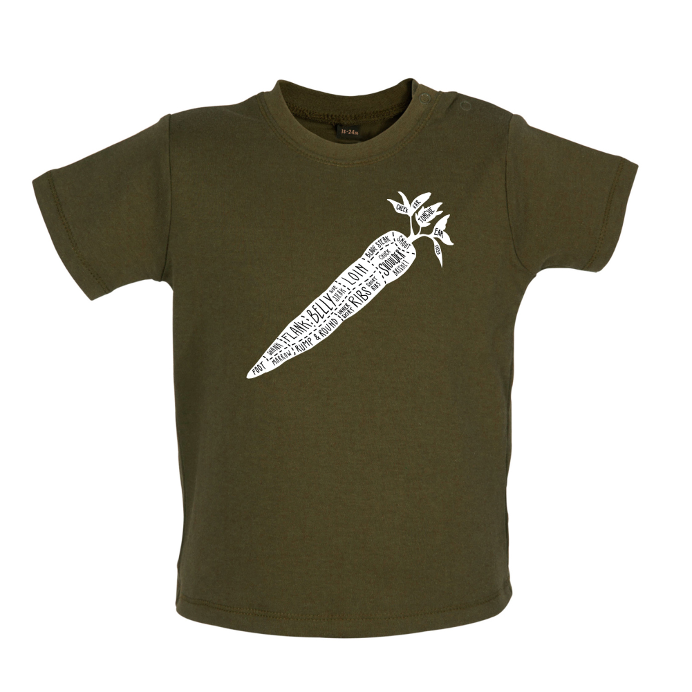 Butcher Carrot Diagram Baby T Shirt