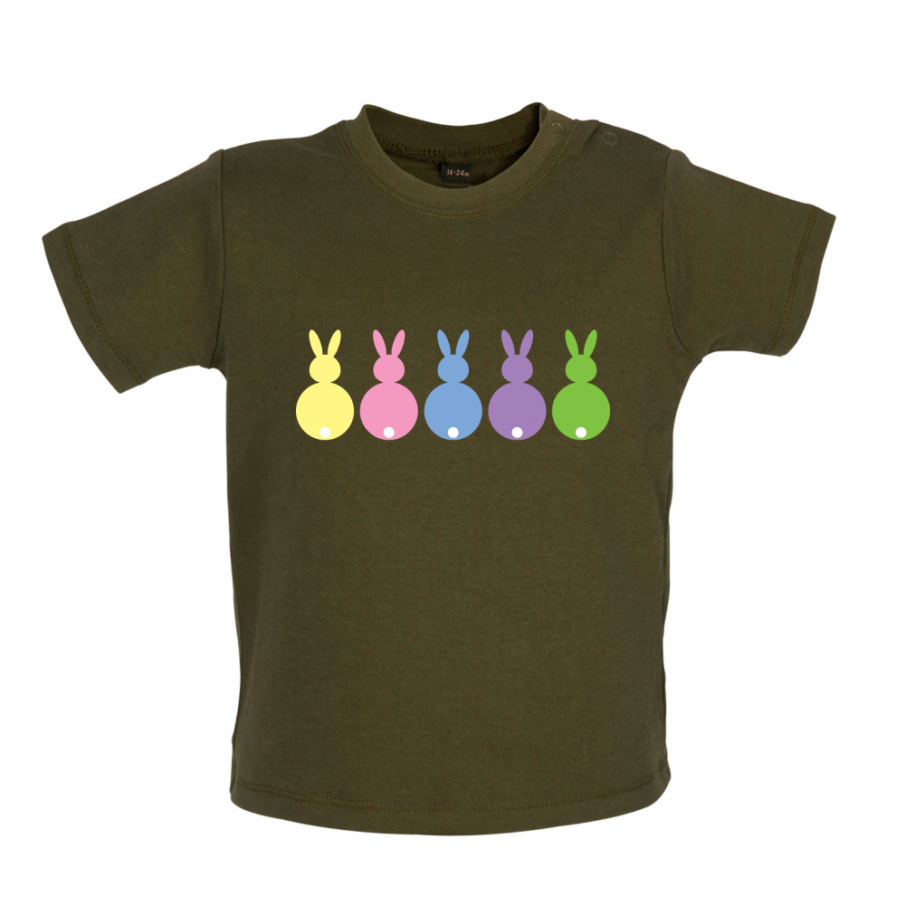 Multi Colour Easter Bunny's Baby T Shirt