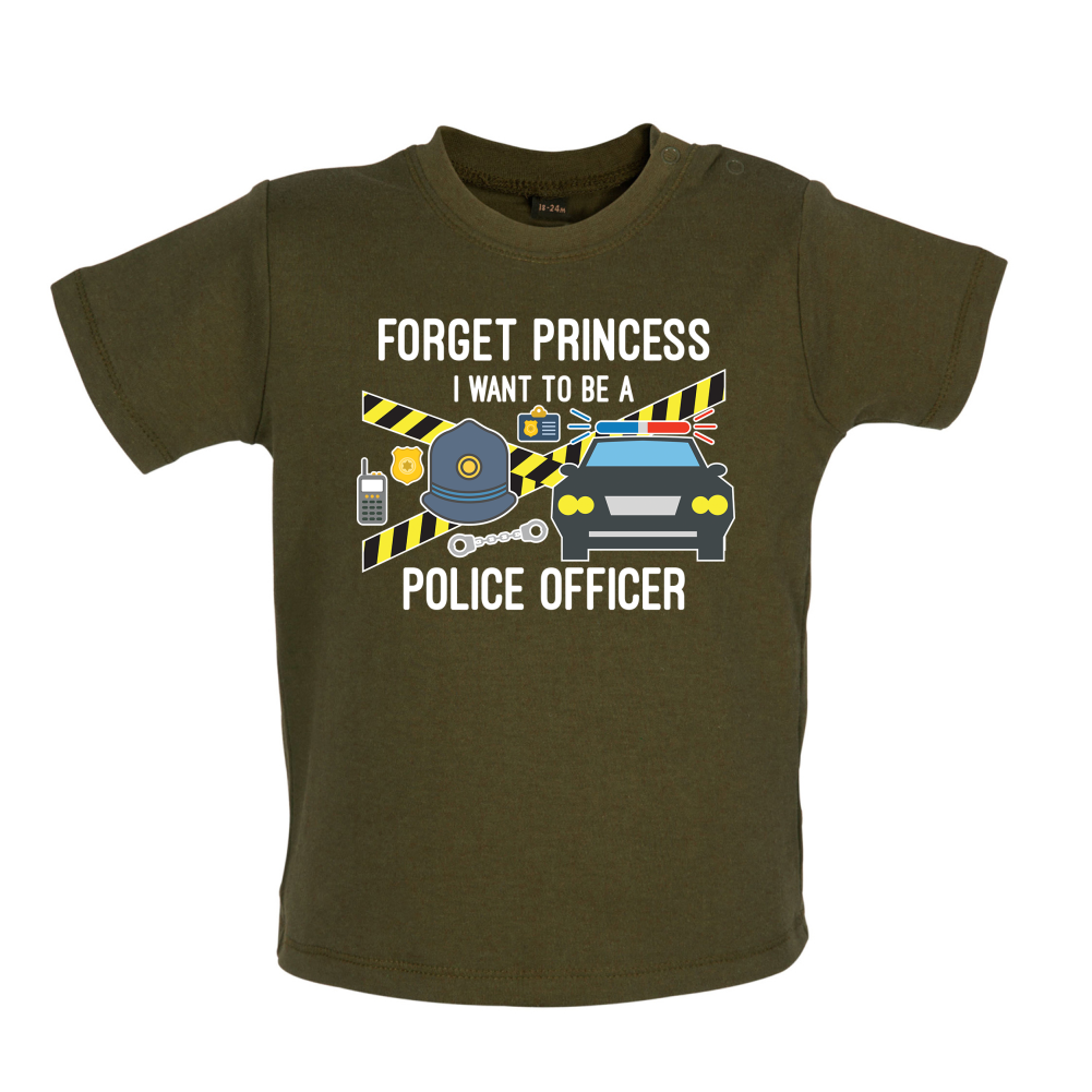 Forget Princess Police Officer Kids T Shirt
