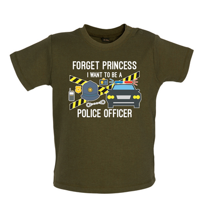 Forget Princess Police Officer Kids T Shirt