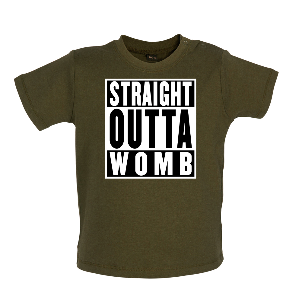 Straight Outta Womb Baby T Shirt