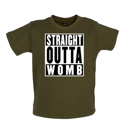 Straight Outta Womb Baby T Shirt