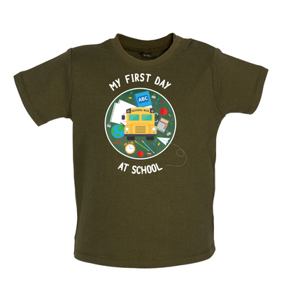 My First Day At School Baby T Shirt