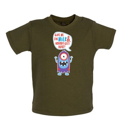 Give Me The Milk Baby T Shirt