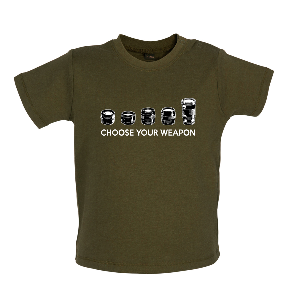 Choose your Weapon (Camera Lenses) Baby T Shirt