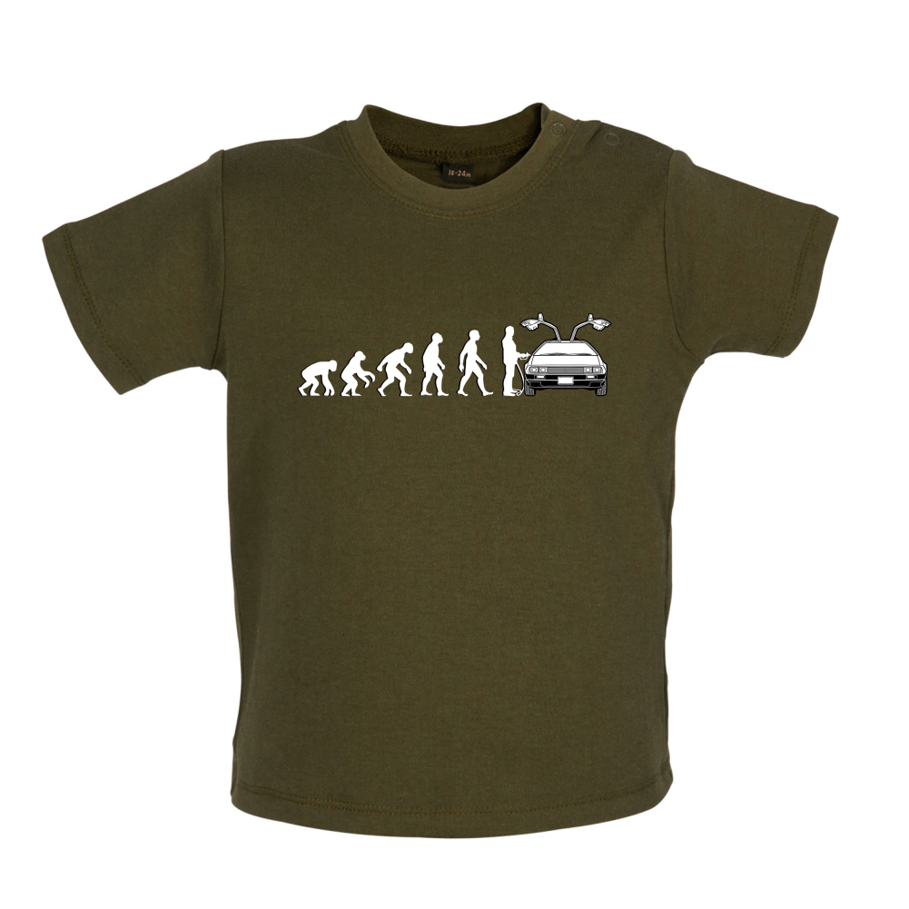 Evolution of Man DMC-12 Driver Baby T Shirt