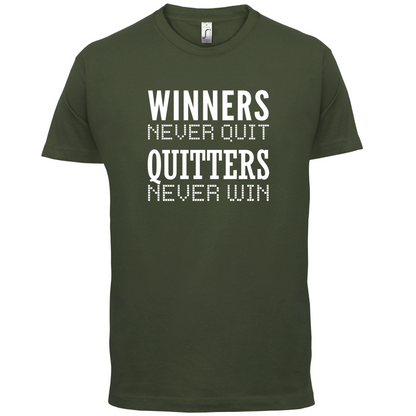 Winners Never Quit T Shirt