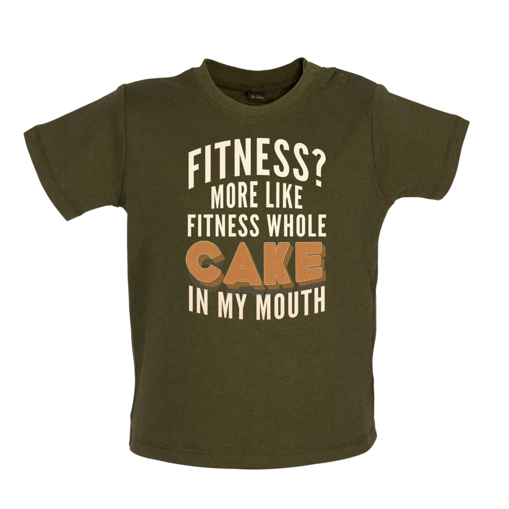 Fitness Cake In My Mouth Baby T Shirt