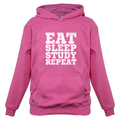 Eat Sleep Study Repeat Kids T Shirt