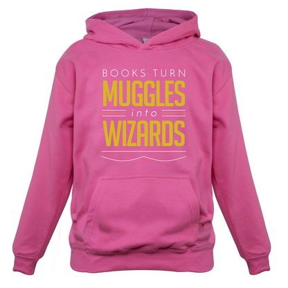 Books Turn Muggles Into Wizzards Kids T Shirt