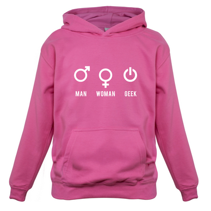 Man Woman GEEK Kids T Shirt